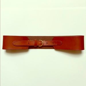 J Crew wide leather belt, size XS